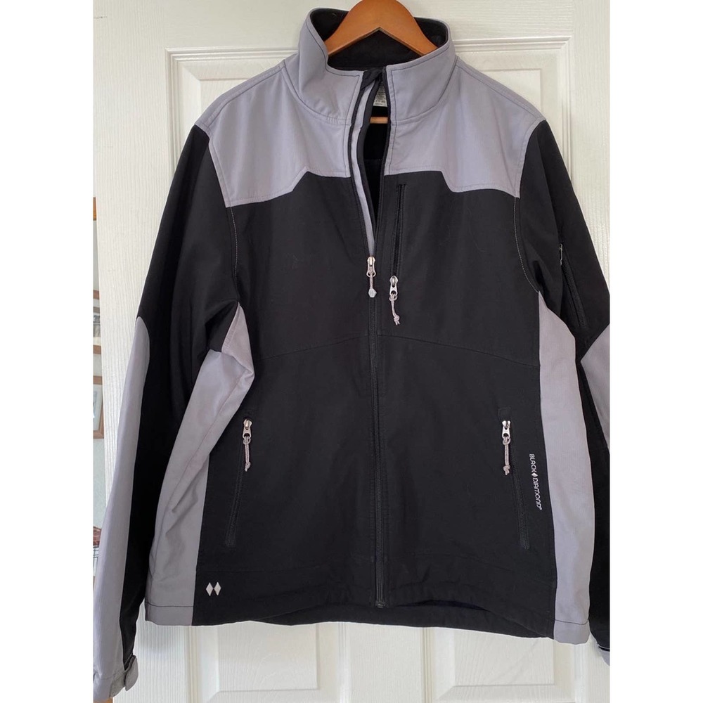 Black Diamond Jacket Mens XL Black Full Zip Wind resistant Softshell jacket